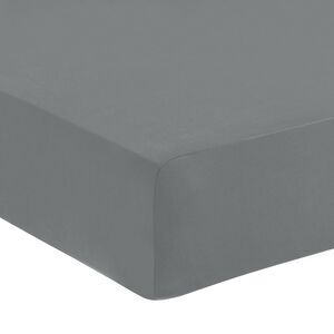 190GSM Brushed Microfiber Fitted Sheet Mattress Protector Full Light Gray